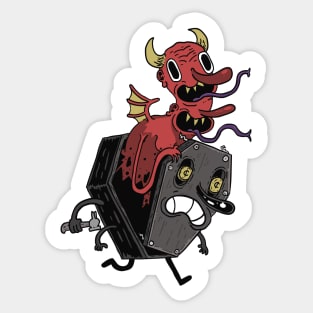 Coffin' up Demons (color) Sticker